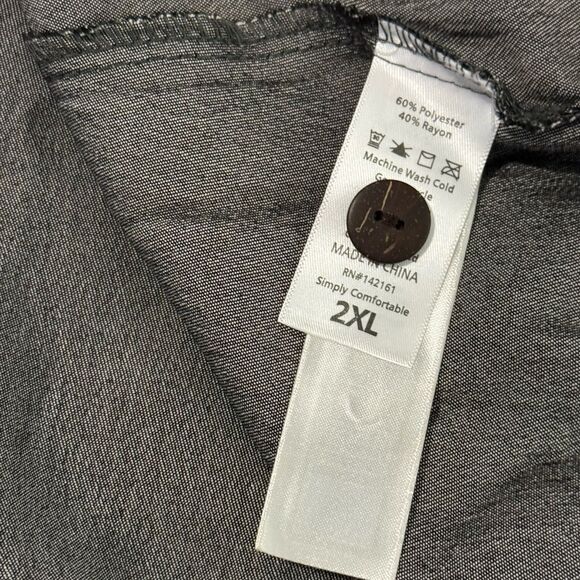 NWT 2XL MIDI SKIRT w/pockets, dark gray chambray Marsha LuLaRoe - Picture 4 of 7